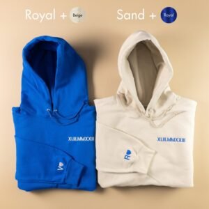Custom Roman Numeral Embroidered Couple Hoodie - Image 6