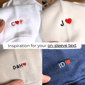 Custom Roman Numeral Embroidered Couple Hoodie - Image 4