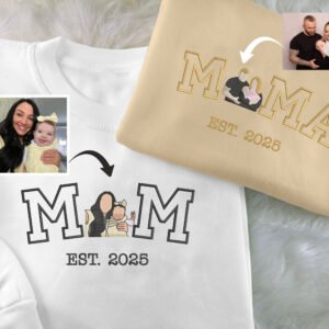 Embroidered Mama Portrait from Photo Sweater - Image 4
