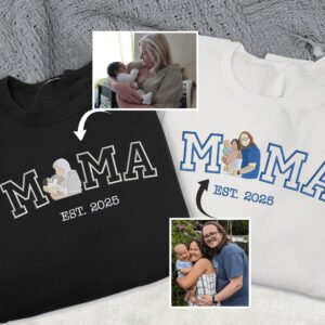 Embroidered Mama Portrait from Photo Sweater - Image 3