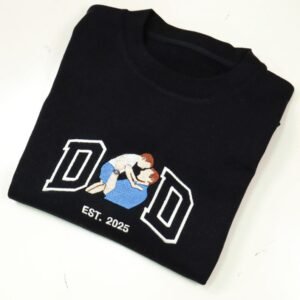 Embroidered Dad Sweatshirt with Photo - Image 3