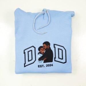 Embroidered Dad Sweatshirt with Photo