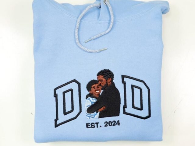 Embroidered Dad Sweatshirt with Photo