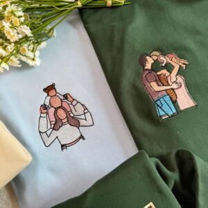 Custom Embroidered Dad Sweatshirt with Photo - Image 5