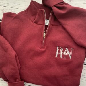 Personalized Nurse Quarter Zip Sweatshirt