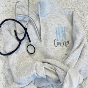 Personalized Nurse Quarter Zip Sweatshirt - Image 3