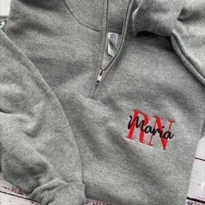 Personalized Nurse Quarter Zip Sweatshirt - Image 4