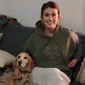 Custom Embroidered Dog Hoodie, Personalised Pet Portrait Outline Hood - Image 6