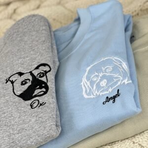 Personalized Dog Portrait Outline Embroidered Sweatshirt - Image 5
