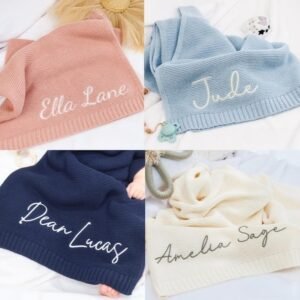 Personalized Baby Blanket, Embroidered Baby Name Blanket - Image 5