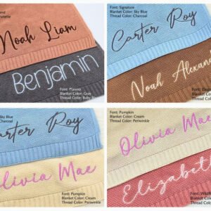 Custom Baby Name Embroidered Baby Blankets - Image 6