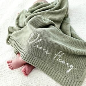 Custom Baby Name Embroidered Baby Blankets - Image 4