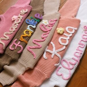 Custom Embroidered Baby Sweater – Personalized Keepsake for Babies - Image 4