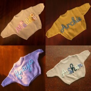 Custom Embroidered Baby Sweater – Personalized Keepsake for Babies - Image 5