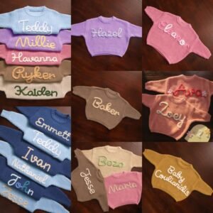 Custom Embroidered Baby Sweater – Personalized Keepsake for Babies - Image 6