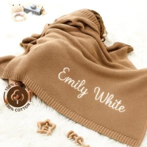 Personalized Baby Blanket, Embroidered Baby Name Blanket